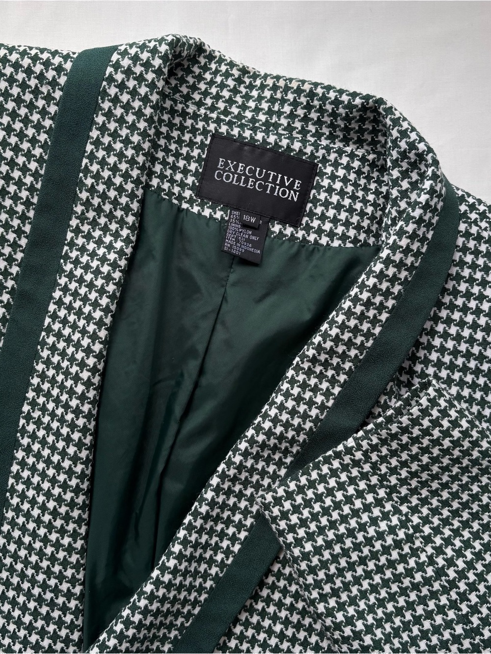 Vintage Houndstooth Blazer Size 18W